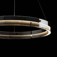 Plafonnier en verre circulaire anneau suspendu ASLCE