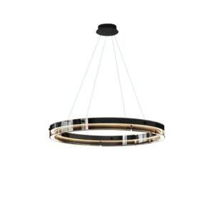 Plafonnier en verre circulaire anneau suspendu ASLCE