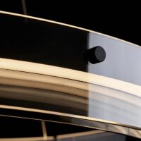 Plafonnier en verre circulaire anneau suspendu ASLCE