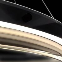 Plafonnier en verre circulaire anneau suspendu ASLCE