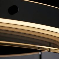 Plafonnier en verre circulaire anneau suspendu ASLCE