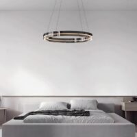 Plafonnier en verre circulaire anneau suspendu ASLCE