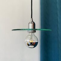 Plafonnier en verre disque et boule minimaliste scandinave TUOPS
