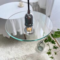 Plafonnier en verre disque et boule minimaliste scandinave TUOPS