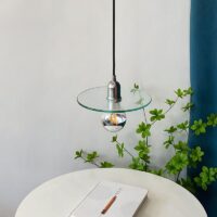 Plafonnier en verre disque et boule minimaliste scandinave TUOPS