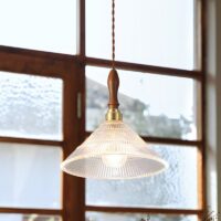 Plafonnier en verre vintage rétro suspendu style japonais OPTAMUM