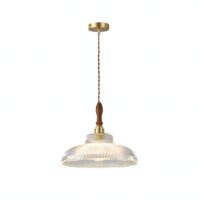Plafonnier en verre vintage rétro suspendu style japonais OPTAMUM