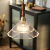 Plafonnier en verre vintage rétro suspendu style japonais OPTAMUM