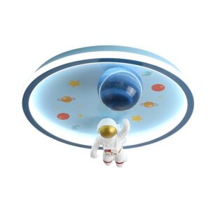Plafonnier enfant pour chambre bleu décoration spatiale ESTEBAN