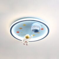 Plafonnier enfant pour chambre bleu décoration spatiale ESTEBAN