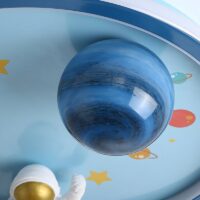 Plafonnier enfant pour chambre bleu décoration spatiale ESTEBAN