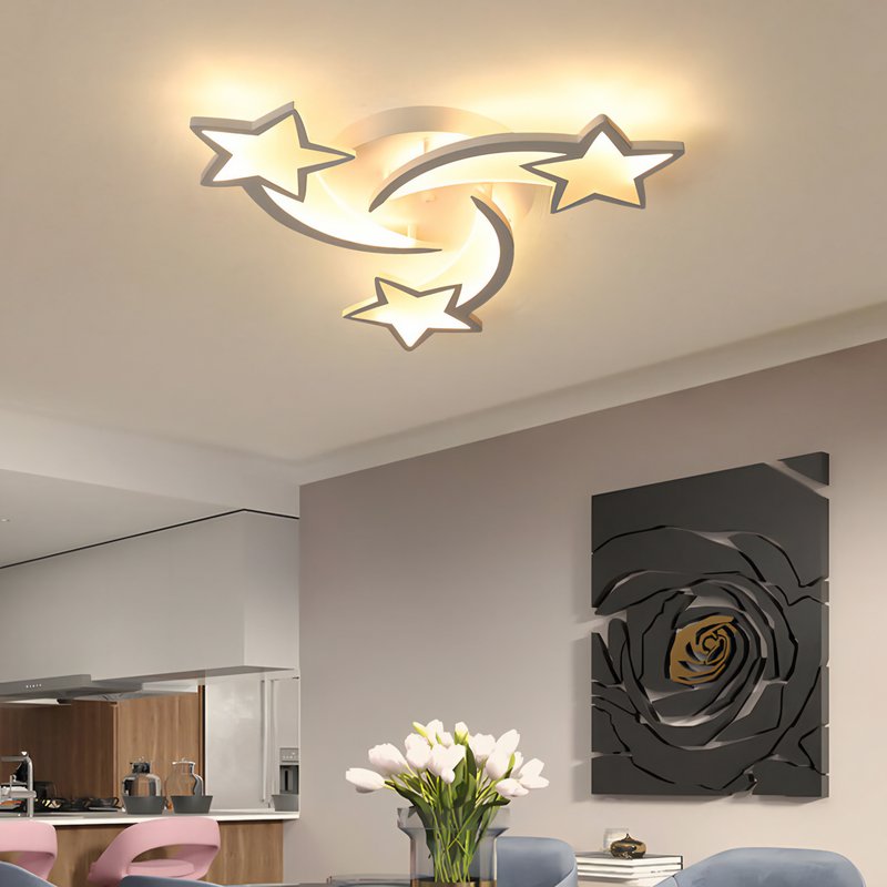 Plafonnier étoile blanche en acrylique LED pour enfant STARS