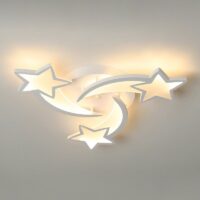 Plafonnier étoile blanche en acrylique LED pour enfant STARS