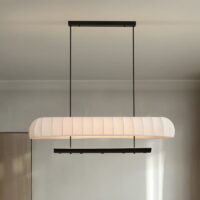 Plafonnier japonais en tissu et métal design abstrait WAIOM