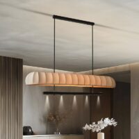 Plafonnier japonais en tissu et métal design abstrait WAIOM