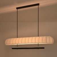 Plafonnier japonais en tissu et métal design abstrait WAIOM