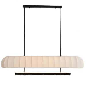 Plafonnier japonais en tissu et métal design abstrait WAIOM