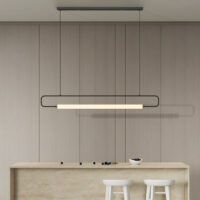 Plafonnier LED minimaliste et nordique en métal pour salon LIAOD