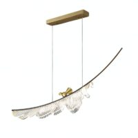 Plafonnier LED plume suspendue avec oiseau chic et bohème CUPOD