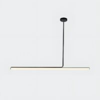 Plafonnier LED style néon noir minimaliste et long DIRECTIS