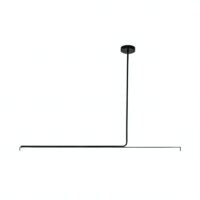 Plafonnier LED style néon noir minimaliste et long DIRECTIS