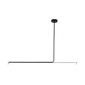Plafonnier LED style néon noir minimaliste et long DIRECTIS
