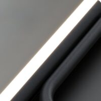 Plafonnier LED style néon noir minimaliste et long DIRECTIS