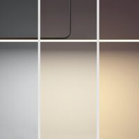 Plafonnier LED style néon noir minimaliste et long DIRECTIS