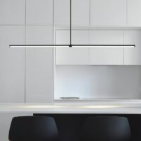 Plafonnier néon aspect LED long et suspendu minimaliste DIRECTIS