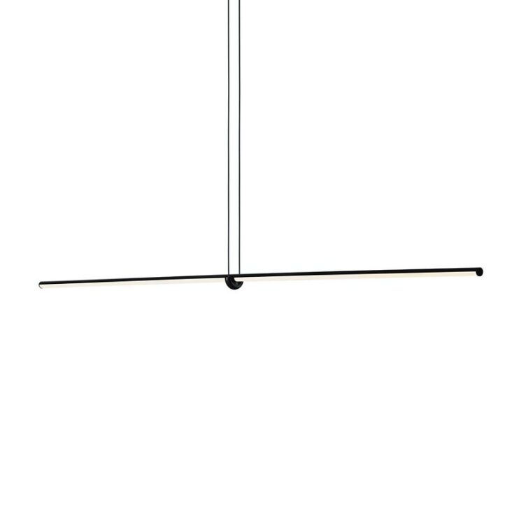 Plafonnier néon aspect LED long et suspendu minimaliste DIRECTIS