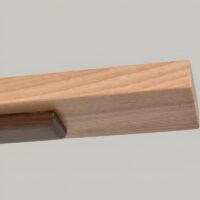Plafonnier néon LED en bois suspendu design abstrait MANUCO