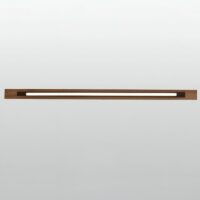 Plafonnier néon LED en bois suspendu design abstrait MANUCO