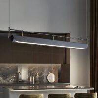 Plafonnier noir suspendu en métal scandinave et tendance ALEXW