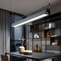 Plafonnier noir suspendu en métal scandinave et tendance ALEXW