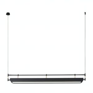 Plafonnier noir suspendu en métal scandinave et tendance ALEXW