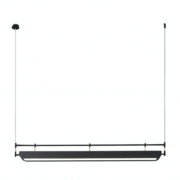 Plafonnier noir suspendu en métal scandinave et tendance ALEXW
