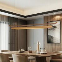 Plafonnier nordique en bois suspendu design abstrait MANUCO
