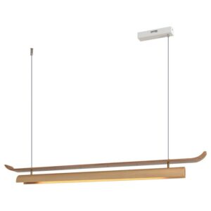 Plafonnier nordique en bois suspendu design abstrait MANUCO