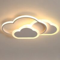 Plafonnier nuage blanc LED réglable en acrylique ROUVEO