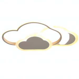 Plafonnier nuage blanc LED réglable en acrylique ROUVEO