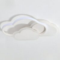 Plafonnier nuage blanc LED réglable en acrylique ROUVEO