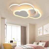 Plafonnier nuage blanc LED réglable en acrylique ROUVEO