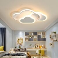 Plafonnier nuage blanc LED réglable en acrylique ROUVEO