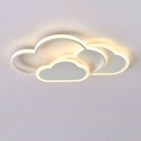Plafonnier nuage blanc LED réglable en acrylique ROUVEO