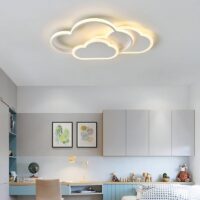 Plafonnier nuage blanc LED réglable en acrylique ROUVEO
