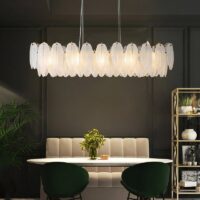Plafonnier plume en verre long post-moderne raffiné STRACCA