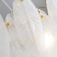 Plafonnier plume en verre long post-moderne raffiné STRACCA