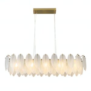 Plafonnier plume en verre long post-moderne raffiné STRACCA