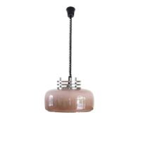 Plafonnier pour salle de bain vintage rétro en verre beige BAUHUMS