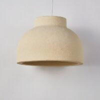 Plafonnier pour salon suspendu beige bol renversé tendance UNIKO